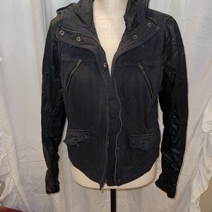 Black jacket with hood